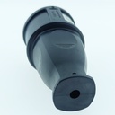 Workshop socket 2P+E (Schuko) with a comfortable grip, black, 12 pcs.