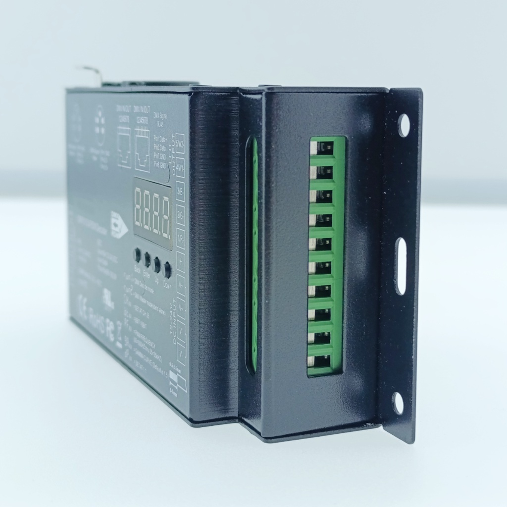 CONTROLADOR DMX512 12-24VDC 4CHX8A MONO/CCT/RGBW/RGBCCT IP20