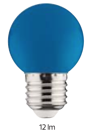 RAINBOW 1W BLUE E27 220-240V LED COLOR BULB