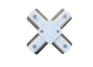 TRACK CONNECTOR SINGLE PHASE WHITE X CONNECTOR