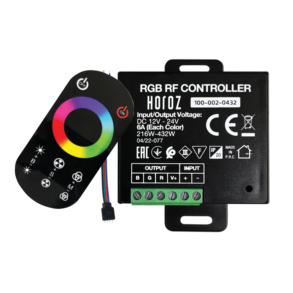 RGB CONTROLLER 6A 216-432W 12V-24V RGB RF CONTROLLER