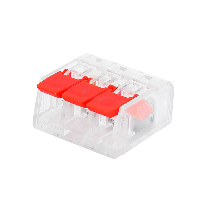 SLIM CONNECTOR-3 3 POLE TRANSPARENT COMPACT CONNECTOR