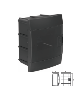 SIVAALTI QUADRO 4 MODULOS FLUSH MOUNT - BLACK