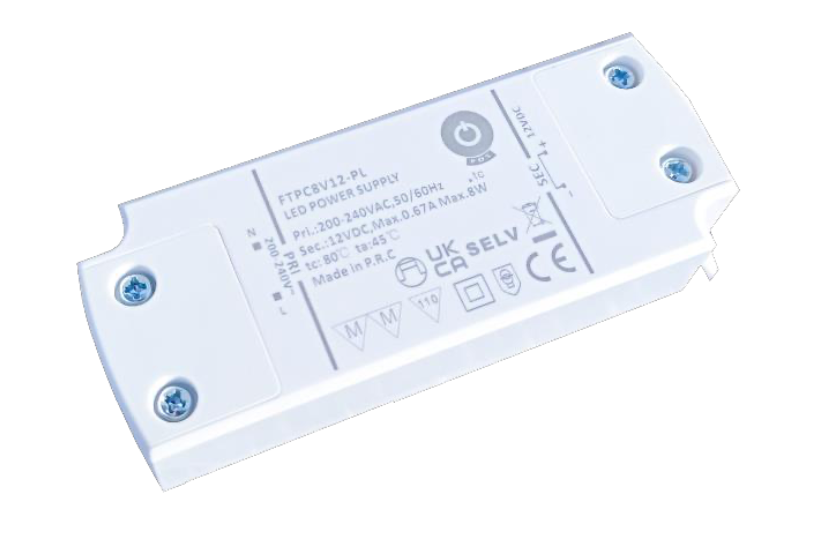 Fonte Al. FTPC8V12-PL 12V 0,67A 8W IP20 3Y