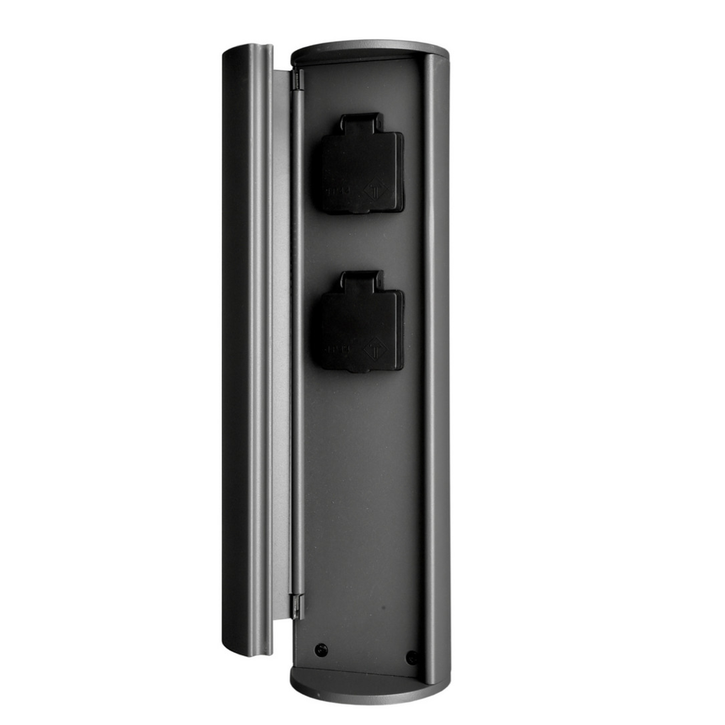 SOCKET TOWER - Torre de Iluminação exterior com tomadas 220-240V AC/50-60Hz - cinzento