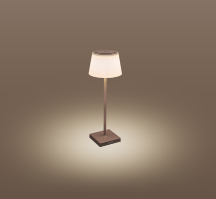 LAMP. DA TAVOLO MARGÒ RICAR. CORTEN 4W - 3000K - 200 Lm - Dimm. - IP54 