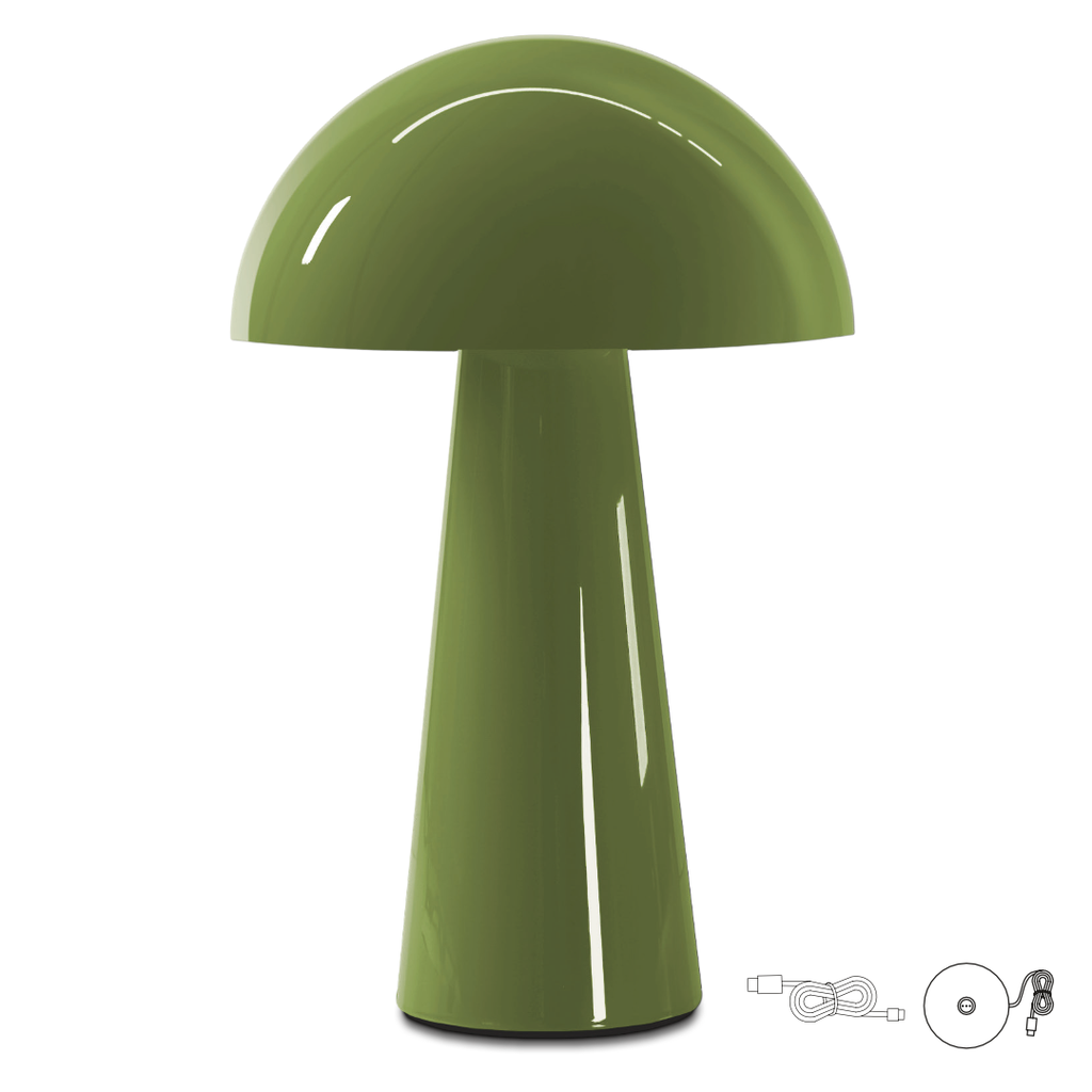 LAMP. DA TAVOLO COCO RICAR. BASE PG VERDE SALVIA 1.50W - 2700K - 100 Lm - Dimm. - IP44 