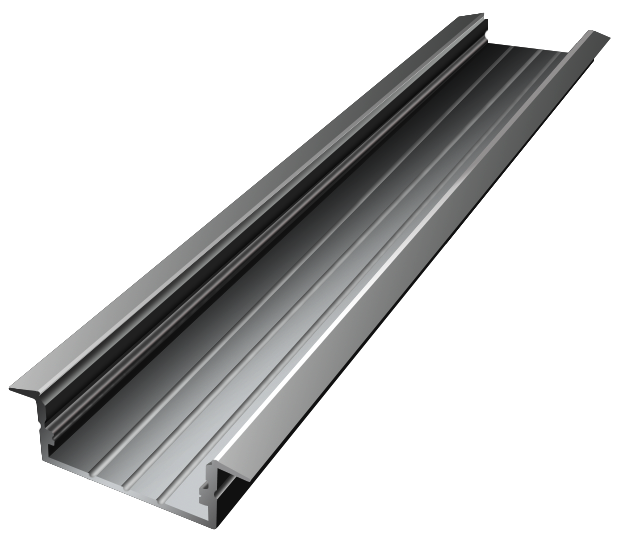 IN003-B - Perfil Alumínio Encastrar 2M Lacado Preto