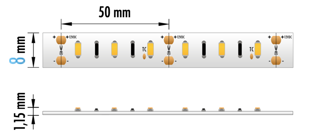 FITA LED EPRO 4.8W 12V 6500K IP20 5M