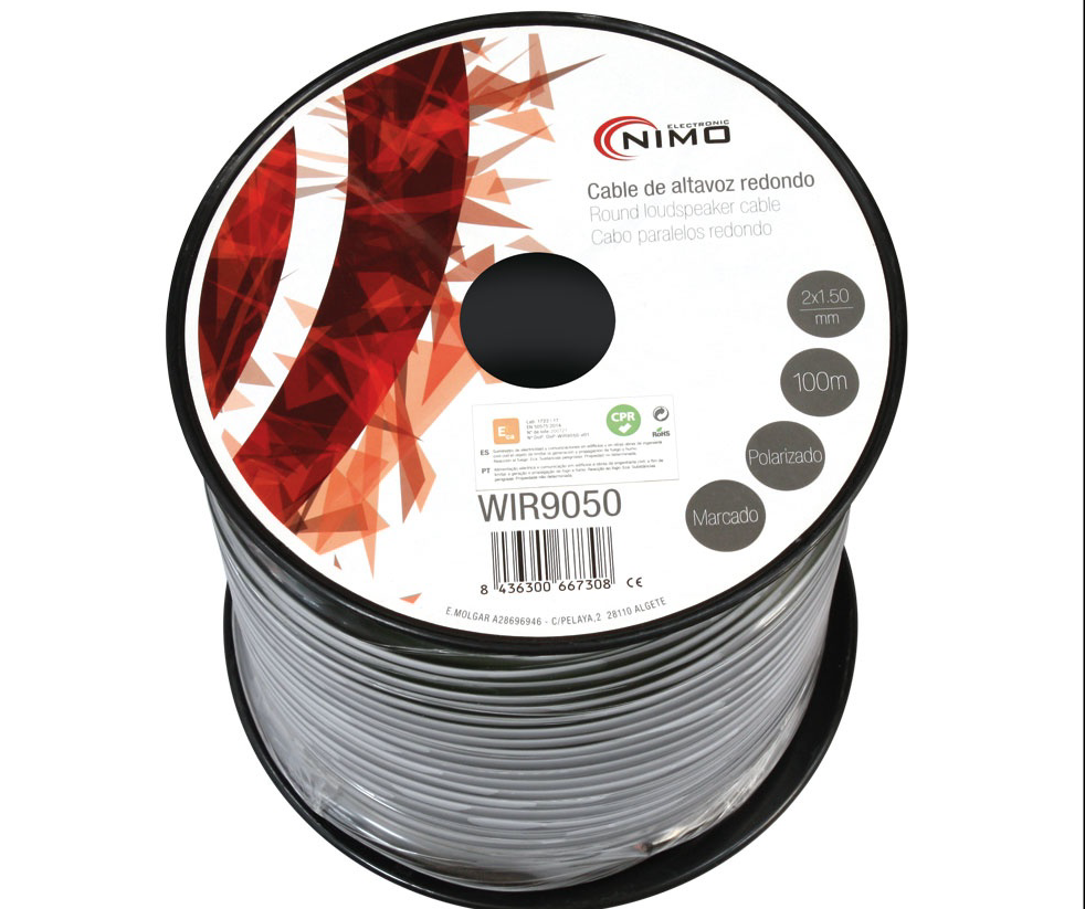 9050 Fio Coluna COM DUPLO ISOLAMENTO PRETO 2x1.5 (100 metros) (cópia)