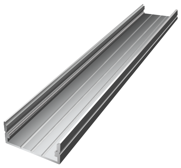 OUT003-A - Perfil Alumínio Saliente 2M Anod. Cinzento