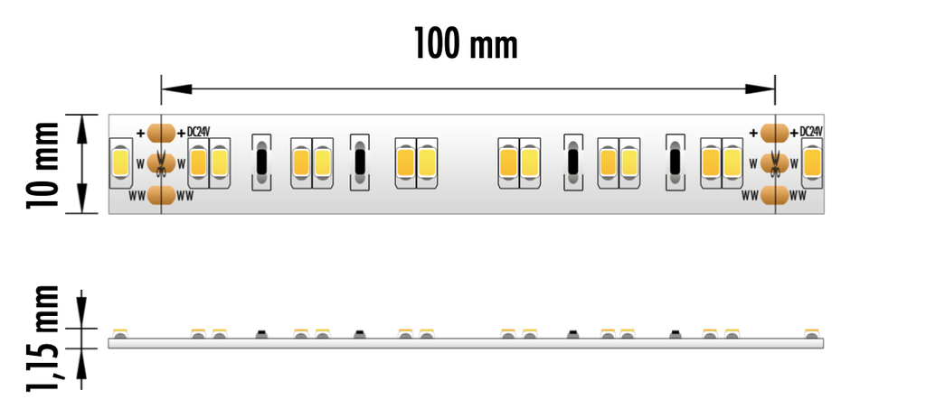 FITA LED EPRO 24W 24V CCT 2200k-6500K IP20 5MT