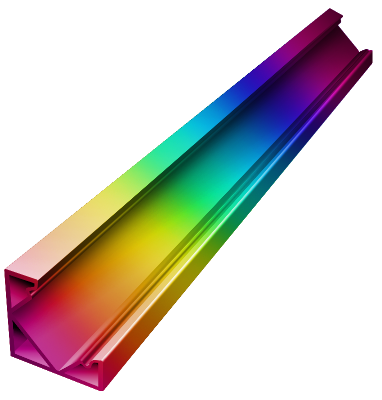 COR001-RAL - Perfil Alumínio Canto 2M RAL