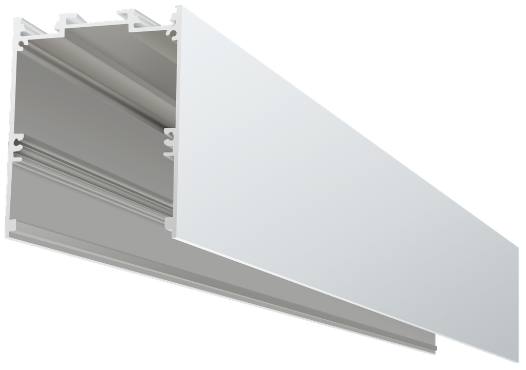 OUT009-W - Perfil Alumínio Saliente 2M Lacado Branco