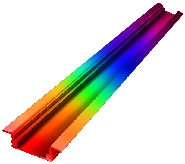 IN001-RAL - Perfil Alumínio Encastrar 2M RAL