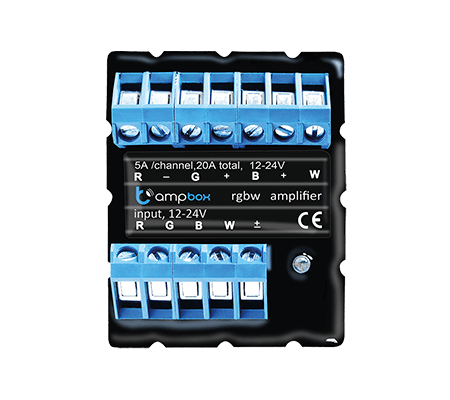 Amplificador LED RGB+W 240W (12VDC) / 480W (24VDC) 5A IP20 - 4 CANAIS