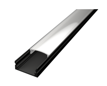 OUT001-B - Protruding Aluminum Profile 2mt Lacquered Black