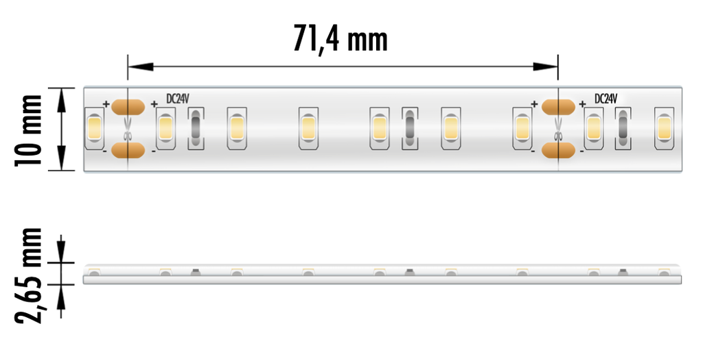 FITA LED EPRO 16.8W 24V 3000K IP65 5MT