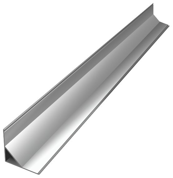 COR002-A - Perfil Alumínio Canto 2M Anod. Cinzento