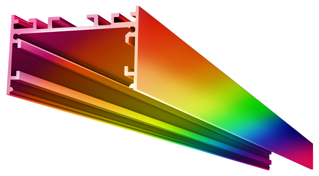 OUT010-RAL - Perfil Alumínio Saliente 2M RAL