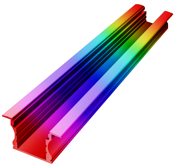 IN002-RAL - Perfil Alumínio Encastrar 2M RAL