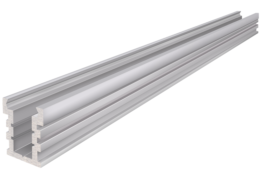 PRO011-A - Perfil Alumínio Projeto 2M Anod. Cinzento