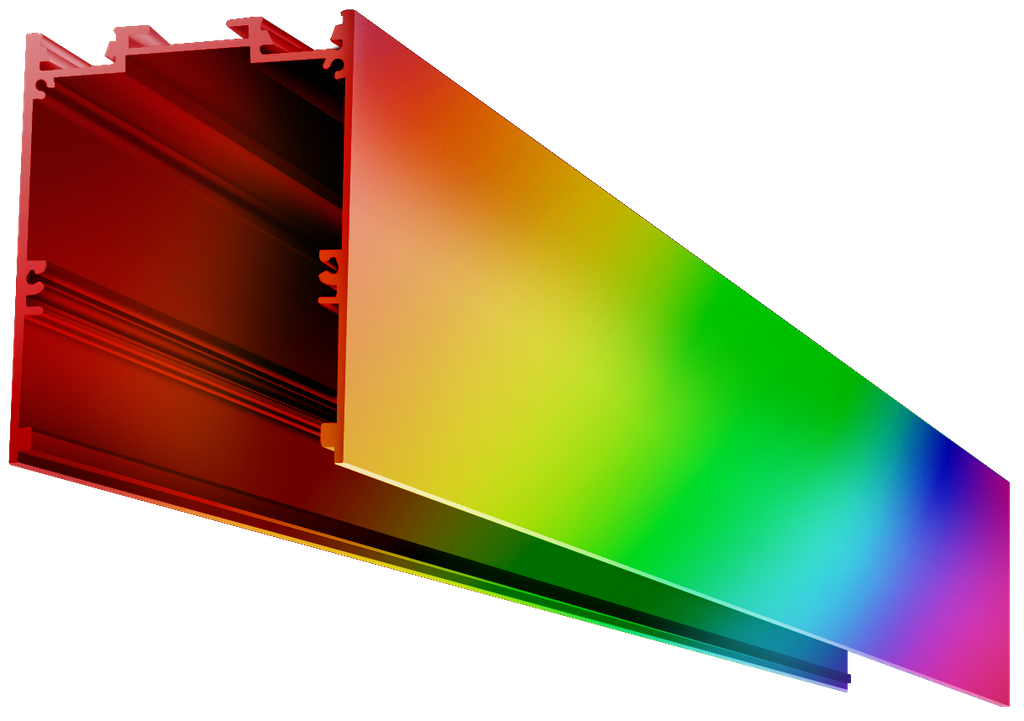 OUT009-RAL - Perfil Alumínio Saliente 2M RAL