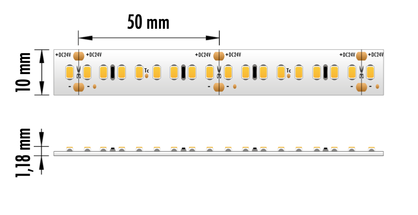 FITA LED EFFI 30W 24V 4000K IP20 5M