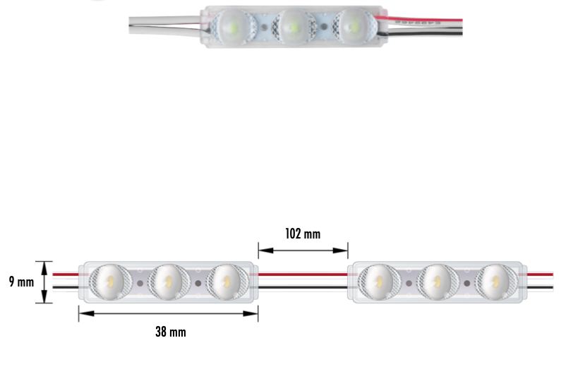 SIGN-006-072W-W - MODULO 3LED 0.72W 12V IP67 3000K