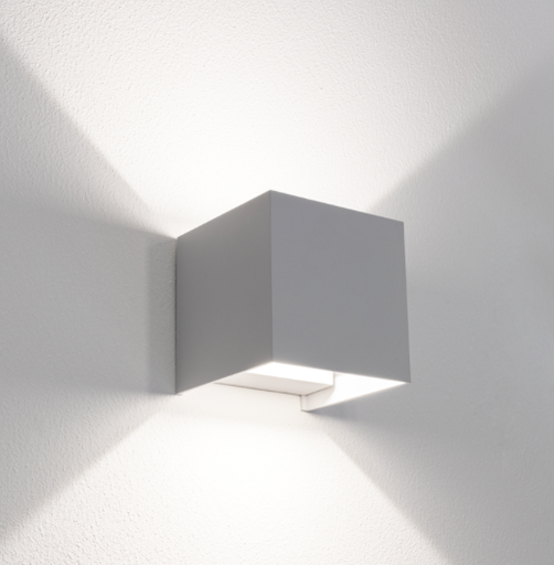 [UDGR-068040] APPLIQUE LED UPDOWN QUADRATO GRIGIO - 6W - 4000K - 550 Lm - IP65 - Color Box