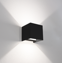 APPLIQUE LED UPDOWN QUADRATO NERO - 6W - 3000K - 550 Lm - IP65 - Color Box