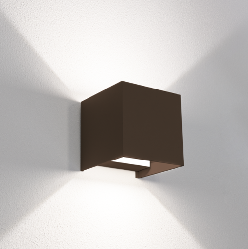 [UDSCO-2012] APPLIQUE LED UPDOWN QUADRATO CORTEN - 20W - 3000K-4000K-5500K - 800 Lm - IP65 - Color Box