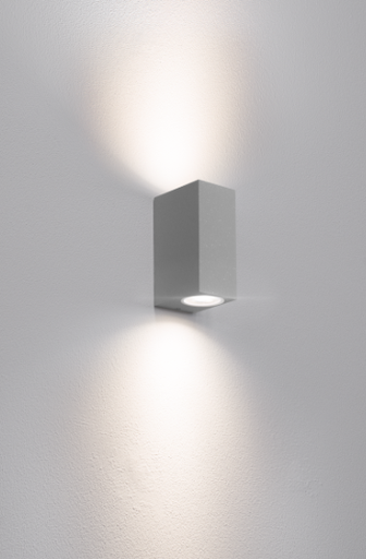 [AXO-2GU10SG] APPLIQUE LED AXO QUADRATA BIDIREZ. GRIGIA - GU10 - IP44 - Color Box