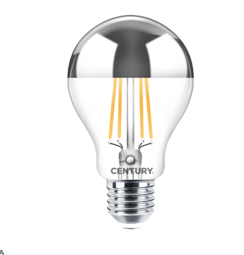 [ING3SD-082727] FILAM. LED INCANTO CHIARA GOCCIA SILVER DOME A60 - 8W - E27 - 2700K - 900 Lm - Dimm. - IP20 - Color Box