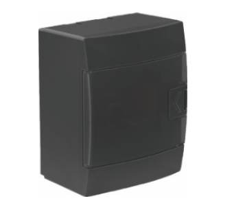 [8699490907474] Quadro dist. 4 exterior - quadro de distribuição 4 módulos salientes preto IP40
