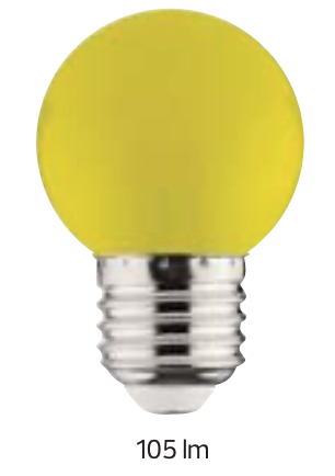 [8680985533667] RAINBOW 1W YELLOW E27 220-240V LED COLOR BULB