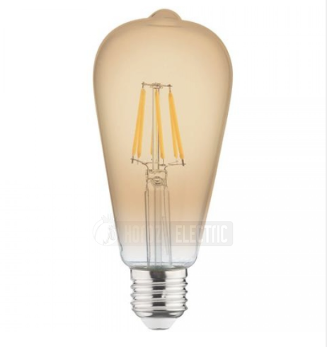 [8680985545141] RUSTIC VINTAGE-6 6W 2200K E27 220-240V LD FLMN RUSTC L