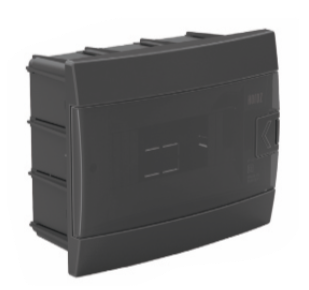 [8699490907535] Quadro dist. 8 embutir - quadro de distribuição 8 módulos embutir preto IP40