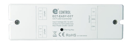 [ECT-EASY-CCT-RECEIVER] Controlador EASY CCT RF 12-24VDC 2x5A 60-12W IP20