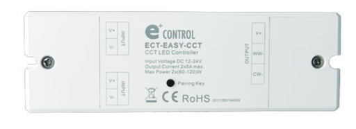 [ECT-EASY-CCT-RECEIVER] Receiver EASY CCT RF 2x(60-120)W 12-24VDC 2x5A