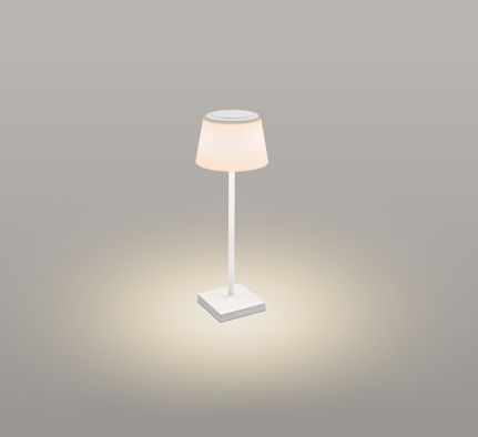 [MRGBI-043830] LAMP. DA TAVOLO MARGÒ RICAR. BIANCO 4W - 3000K - 200 Lm - Dimm. - IP54 