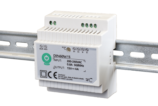 [DIN60W15] Fonte Al. DIN60W15 15V 4A 60W IP20 2Y