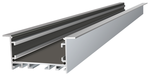 [IN006-A] IN006-A - Perfil Alumínio Encastrar 2M Anod. Cinzento