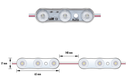 SIGN-001-108W-C - MODULO 3LED 1.08W 12V IP67 7000K-8000K 5Y