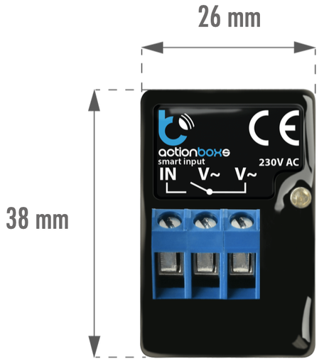 [ACTIONBOXSIP20] Controlador Multifunções 230V 1A IP20 - 1 CANAL