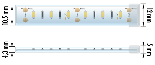 [EPRO-48W12V6500KIP67] FITA LED EPRO 4.8W 12V 6500K IP67 5M