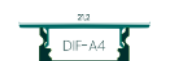 [DIF-A4-OP] DIF-A4-OP - Difusor A 2MT Opalino c/aba larga