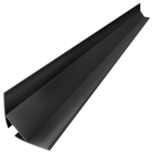 [COR003-B] COR003-B - Perfil Alumínio Canto 2M Lacado Preto
