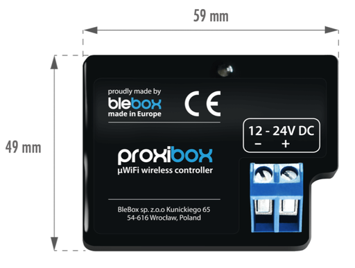 [PROXIBOXIP20] Controlador c/ interruptor oculto 12-24V IP20