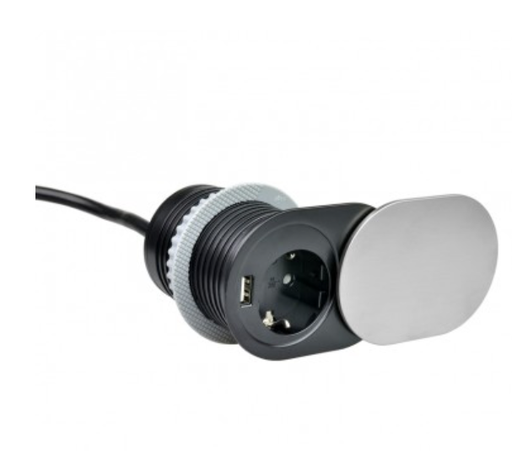 [SlideBox-1G1U-de-01] SLIDEBOX, 1xSchuco 1xusb